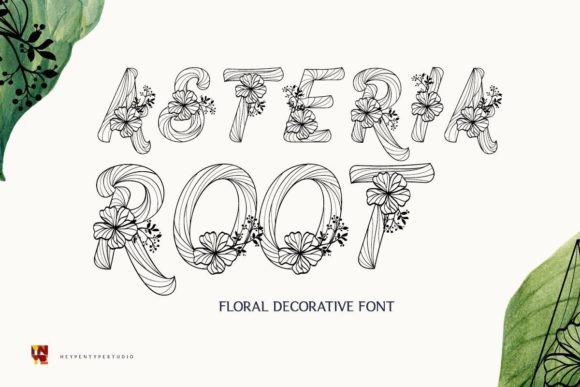 Asteria Root: A Floral Typeface for Elegant Branding