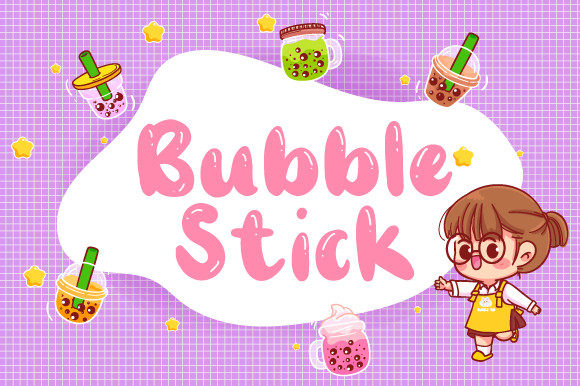 Bubble Stick Typeface for Web Design