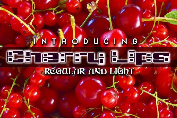 Cherry Lips Font: A Sweet Display Typeface for Crafters
