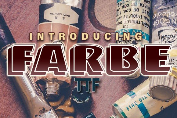 Farbe Font Review: A Bold Shadowed Typeface for Display