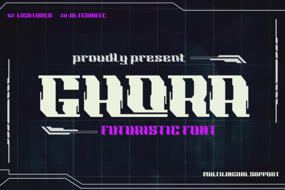 Ghora: A Futuristic Display Font for Modern Editorial Design