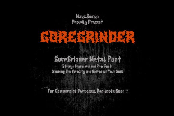 Goregrinder Free Version: A Bold Display Typeface