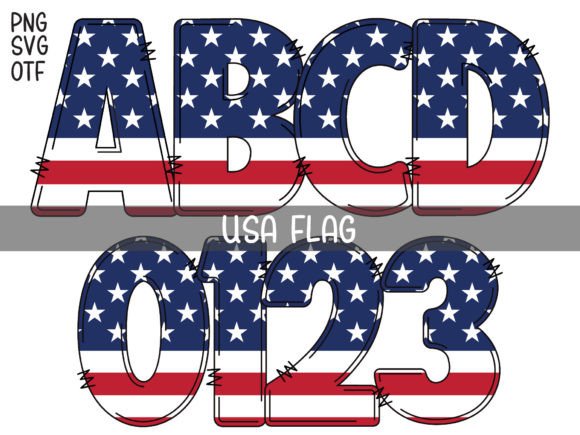 Love USA: A Playful Color Font for Patriotic Branding