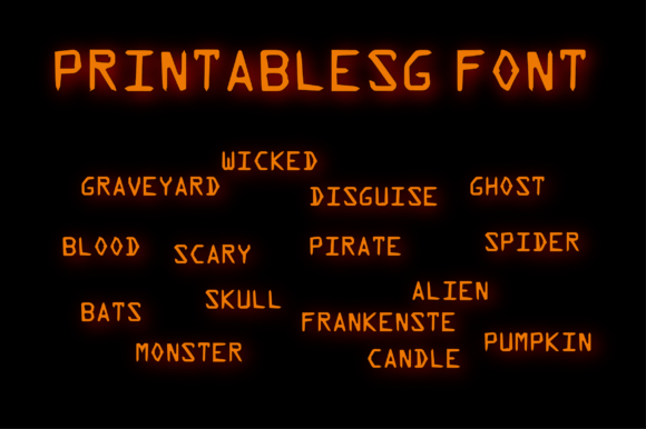 Printablesg: A Spooky Display Font for Web