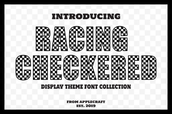 Racing Checkered Font for Editorial Design