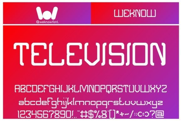Television Font: A Quirky Display Typeface for Makers